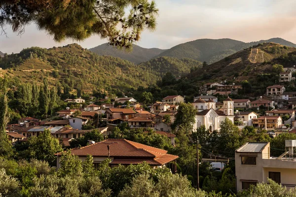 Kakopetria vesnice. Okres Nicosia, Kypr. — Stock fotografie