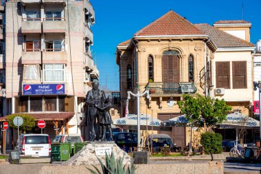 Nicosia, Kıbrıs - 24 Mart: İnönü Meydanı Lefkoşa duvarlı şehir girişinde