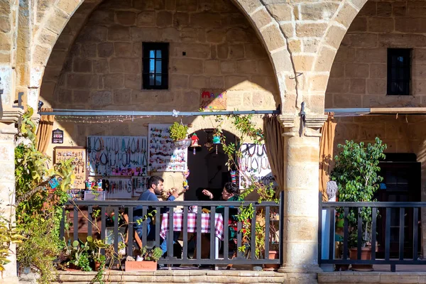 Nicosia Chipre Diciembre 2015 Tienda Recuerdos Con Productos Tradicionales Buyuk —  Fotos de Stock