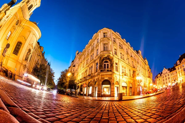 Noche Plaza Ciudad Vieja Praga República Checa —  Fotos de Stock