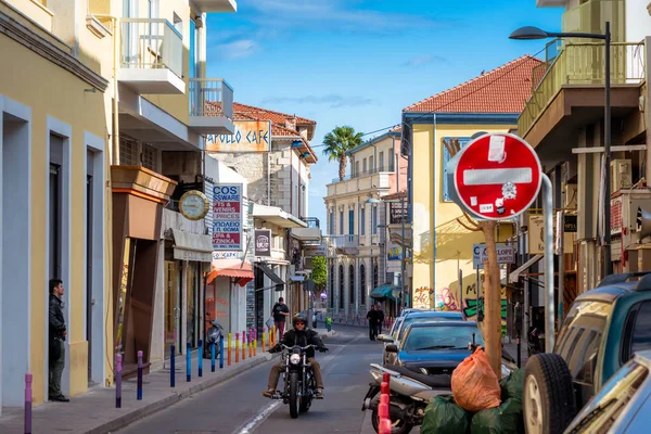 Limassol Chipre Marzo 2017 Escena Callejera Del Casco Antiguo —  Fotos de Stock