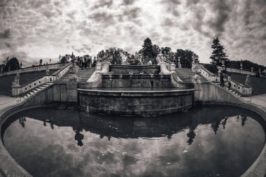 Art arda Fountain Castle Garden. Çek Cumhuriyeti