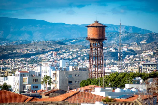 Torre Água Limnassol Vista Sobre Cidade Chipre — Fotografia de Stock