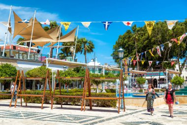 Ayia Napa, Kıbrıs - 06 Mayıs 2016: Ayia Napa Monaster kare yakın: