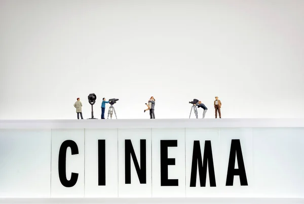 A film crew shooting a love scene — Stock Photo, Image
