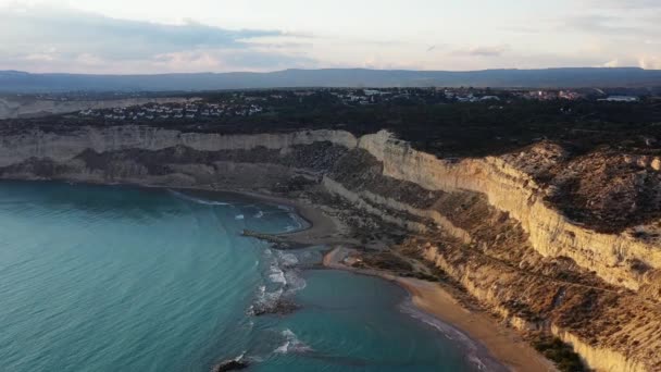 Zicht Zapalo Bay Ook Bekend Als Baai Van Tripitis Limassol — Stockvideo