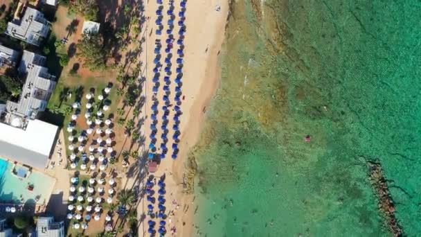 Pernera Veřejná Pláž Ayia Napa Resort Města Famagusta District Cyprus — Stock video