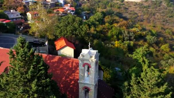 Iglesia Agios Nikolaos Pueblo Polystypos Distrito Nicosia Chipre — Vídeo de stock