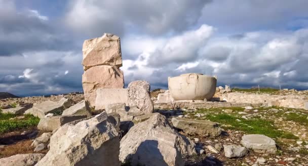 Ruínas Antiga Cidade Amathus Limassol Chipre Filmagem Lapso Tempo — Vídeo de Stock