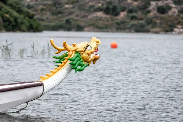 Cabeça Dragão Olhando Para Água — Fotografia de Stock