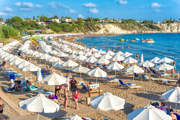 Peyia Cyprus August 2017 View Coral Bay Beach Island Cyprus — Stock Photo, Image