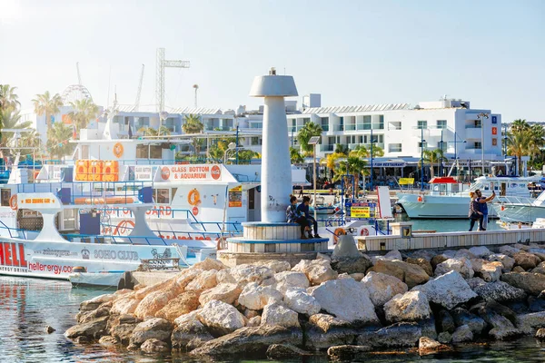 Ayia Napa Chypre Août 2019 Vue Port Ayia Napa Avec — Photo