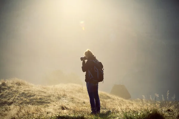 Fotograf v noci — Stock fotografie