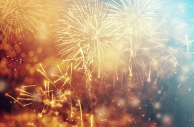 Havai fişek ile soyut tatil arka plan 