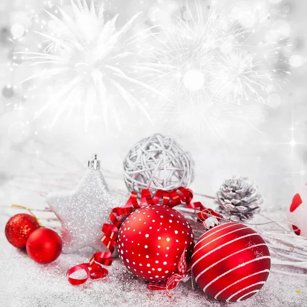 Abstract background with Christmas decorations — Stock Photo, Image