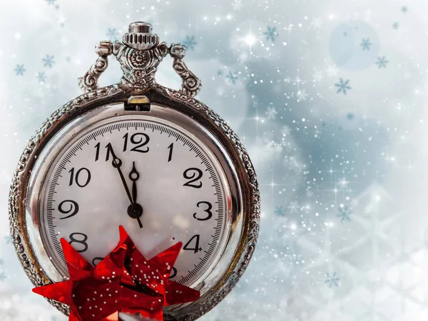 Abstract holiday background with clock close to midnight — Stock Photo, Image