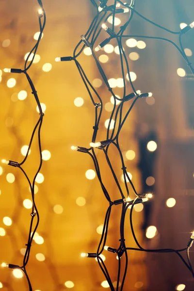 Świecące lampki świąteczne — Zdjęcie stockowe
