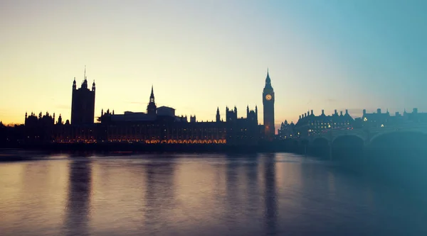 Big Ben in de zonsondergang Stockfoto