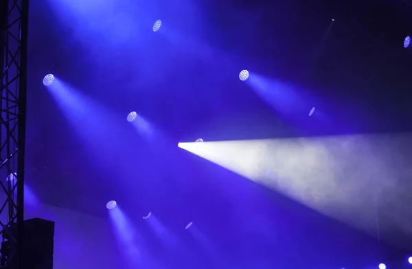 Reflector lights at a music festival — Stock Photo, Image