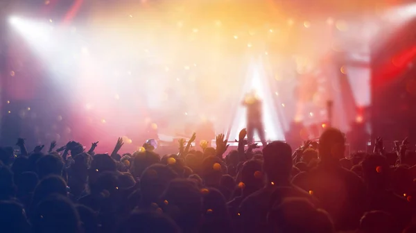 コンサートで歓声を上げる群衆 — ストック写真
