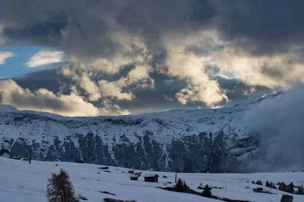 Alpe di Siusi zimą — Zdjęcie stockowe