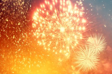 Yeni yıl, havai fişekler. Soyut tatil arka plan.