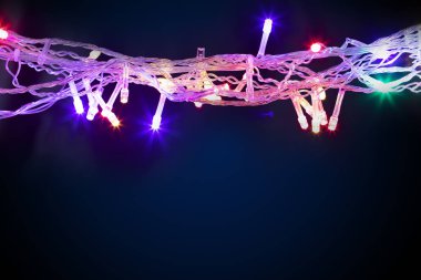 Işıklı ve bedava metin alanlı Noel arkaplanı.