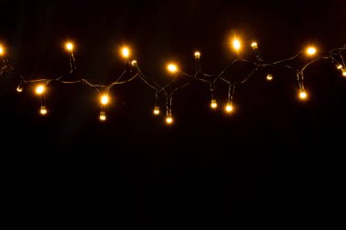 Işıklı ve bedava metin alanlı Noel arkaplanı.