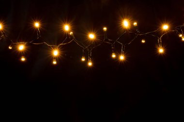 Işıklı ve bedava metin alanlı Noel arkaplanı.