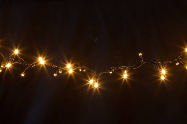 Işıklı ve bedava metin alanlı Noel arkaplanı.