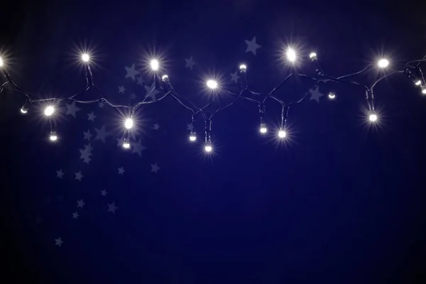 Weihnachten Hintergrund mit Lichtern und freier Textfläche. — Stockfoto