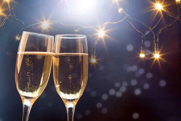 Şampanya ile yeni yıl. — Stok fotoğraf
