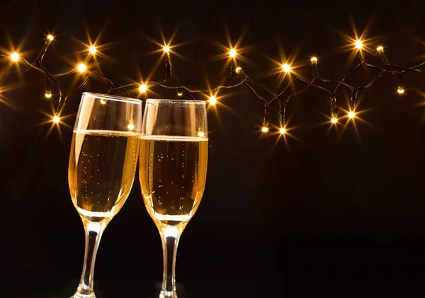 Anno nuovo con champagne . — Foto Stock