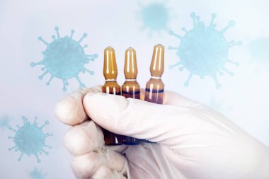 Covid-19 - Coronavirus hastalığı - 2019-ncov, Wuhan Corona virüsü. Tıpla yakın çekim fotoğrafı.