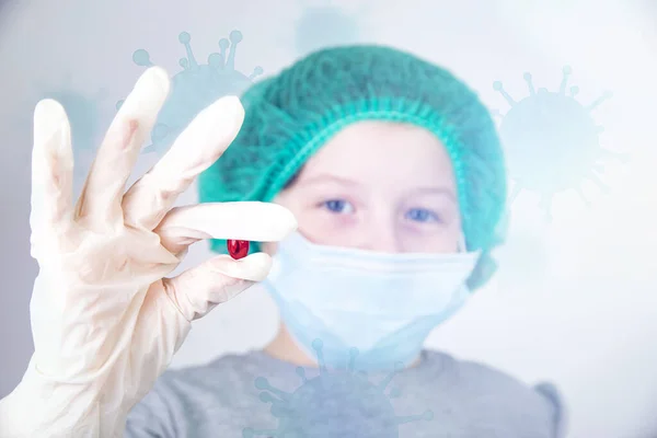 Концепція Covid Хвороба Коронавірусу 2019 Ncov Вірус Корони Wuhan Дитячі — стокове фото