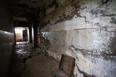 Eski endüstriyel Fabrika binaları kalıntıları