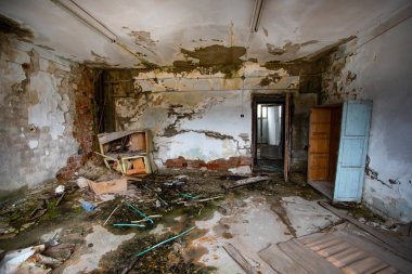 Eski endüstriyel Fabrika binaları kalıntıları