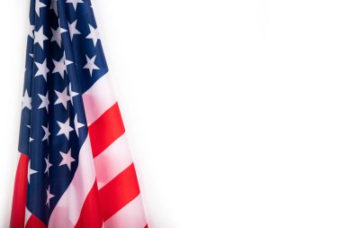 Beyaz arkaplanda Amerikan bayrağı