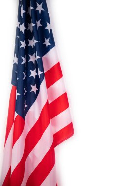Beyaz arkaplanda Amerikan bayrağı