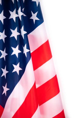 Beyaz arkaplanda Amerikan bayrağı