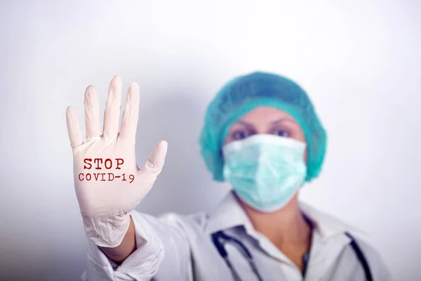 Dokter Vecht Het Coronavirus Stoppen Ziekte Van Coronavirus 2019 Ncov — Stockfoto