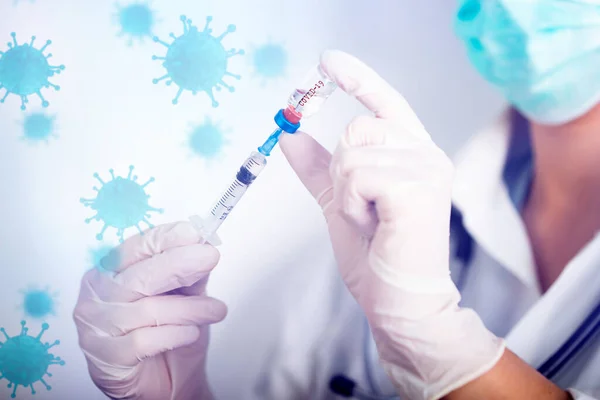 Vaksin Untuk Penyakit Coronavirus 2019 Ncov Epidemi Seluruh Dunia Virus — Stok Foto