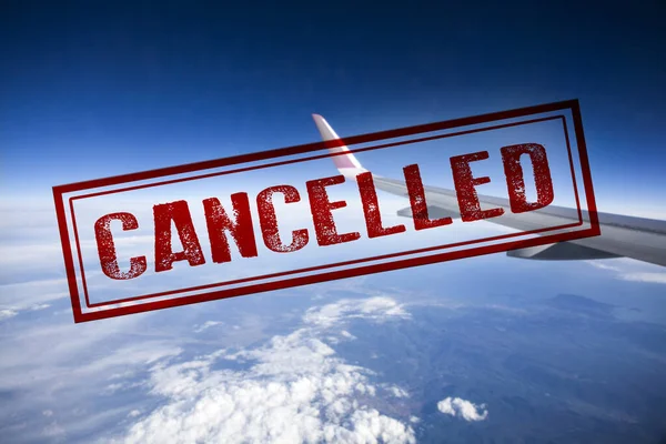 Coronavirus Covid Voo Cancelado Muitas Companhias Aéreas Cancelam Voos Devido — Fotografia de Stock