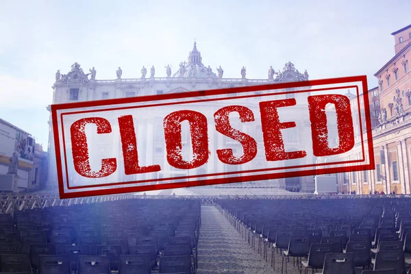 Ватикан Закрыт Министерским Указом Целях Противодействия Распространению Коронавируса — стоковое фото