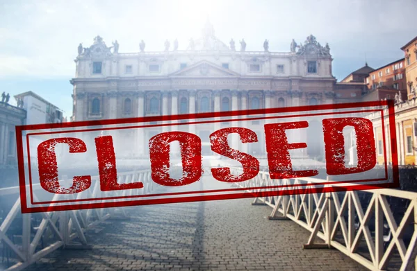 梵蒂冈通过一项部长令关闭 以制止Coronavirus的蔓延 — 图库照片
