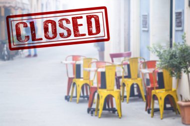 Kapalı restoran ve kafeteryalar. Coronavirus 'un Avrupa' da yayılmasına karşı önleyici güvenlik tedbirleri.