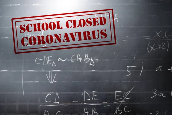 Covid Coronavirus Pandemie Konzept 2019 Ncov Leeres Klassenzimmer Mit Dem — Stockfoto