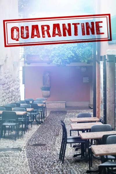 Closed restaurant and cafeterias. Precautionary security measures to counter the spread of Coronavirus in Europe.