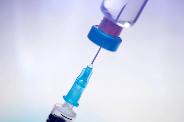 Vaccin Injection Seringues Pour Prévention Vaccination Traitement Infection Par Coronavirus — Photo