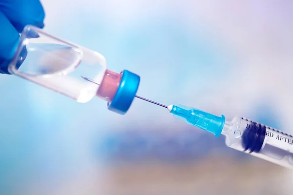 Vaccine Injektionssprøjte Til Forebyggelse Immunisering Behandling Coronavirusinfektion Covid Ncov 2019 - Stock-foto